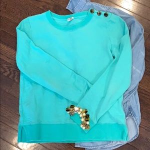 Sweatshirt with button detail